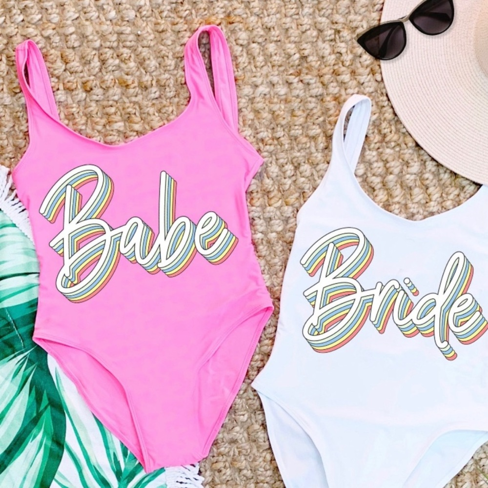 Boutique “Babe” Pink One Piece Swimsuit